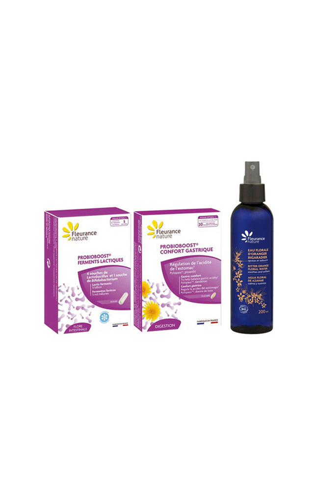 Eau florale apaisante & duo bien-être intestinal - 3 produits