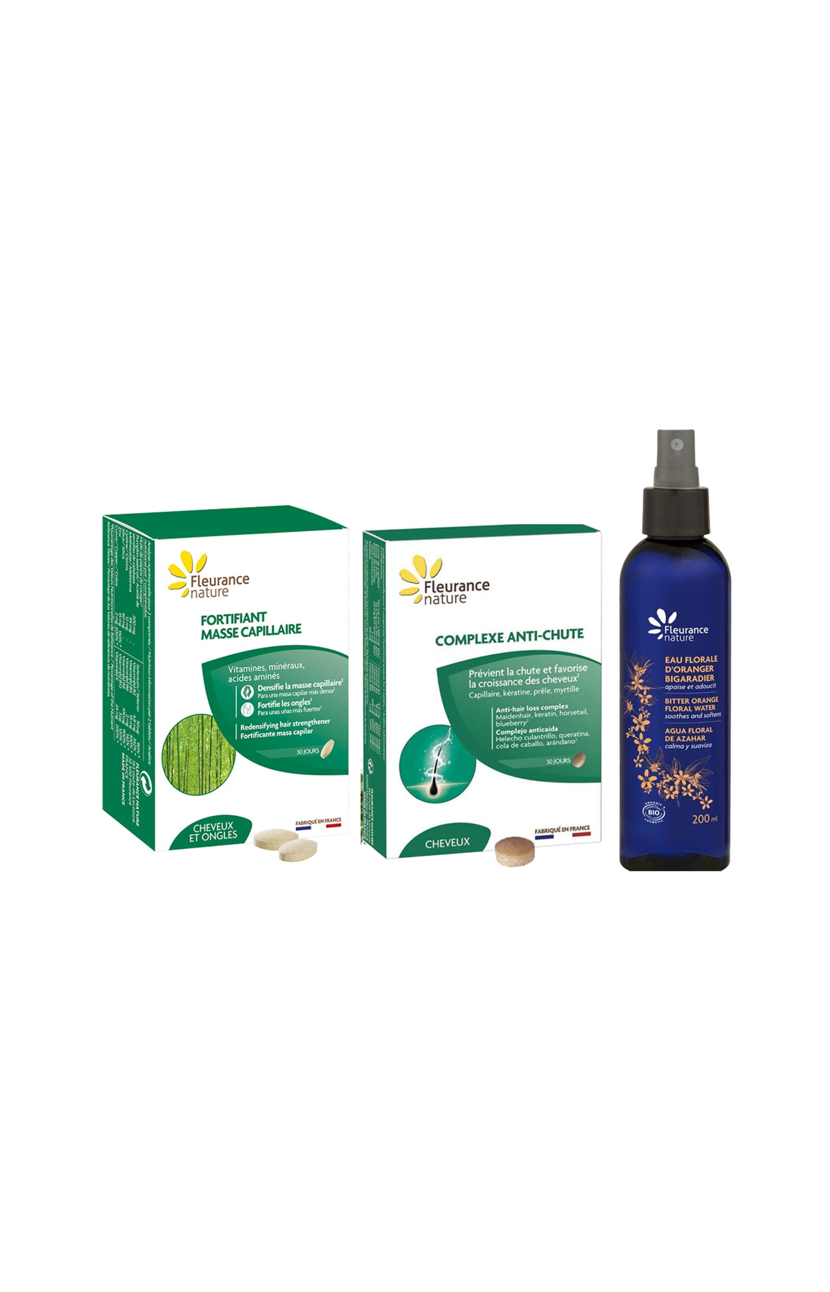 Eau florale apaisante & duo capillaire (1 mois) - 3 produits