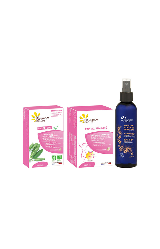 Eau florale apaisante & duo cures ménopause - 3 produits