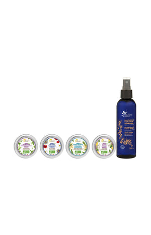 Eau florale apaisante & coffret gommes bien-être (4 x 30 g) - 5 produits