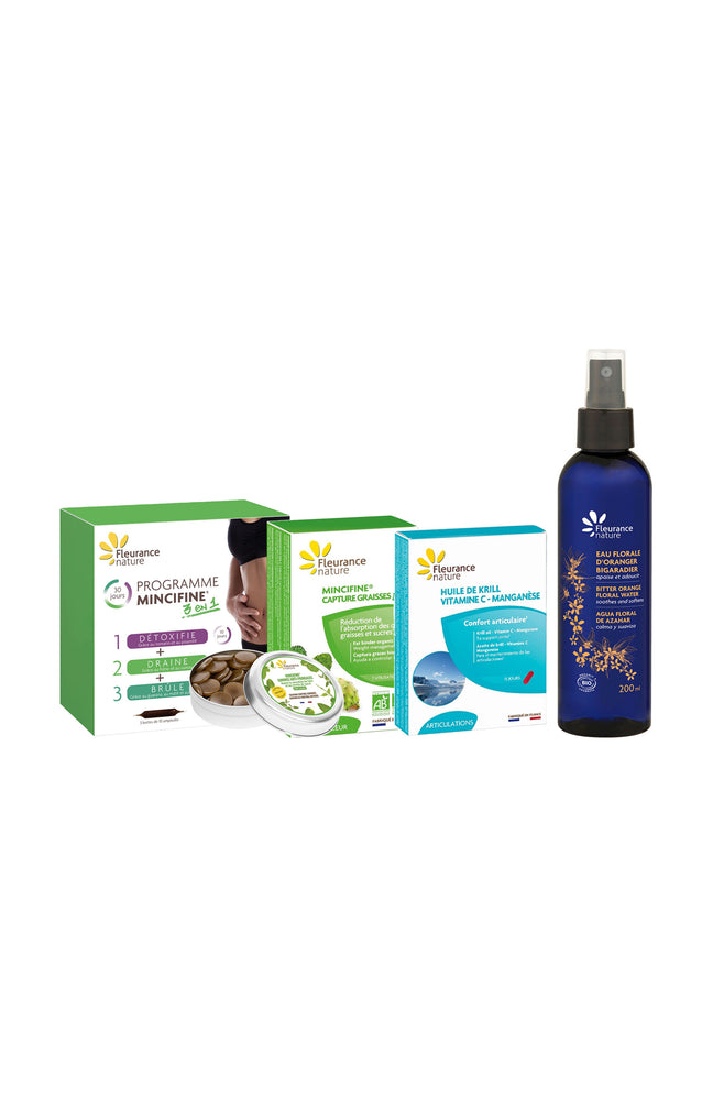 Eau florale apaisante & trio programme minceur - 4 produits