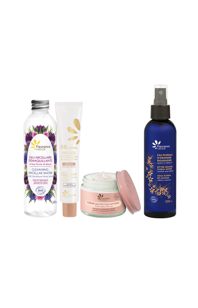 Eau florale apaisante & routine soins visage - 4 produits