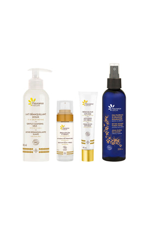Eau florale apaisante & routine anti-âge à la gelée royale - 4 produits
