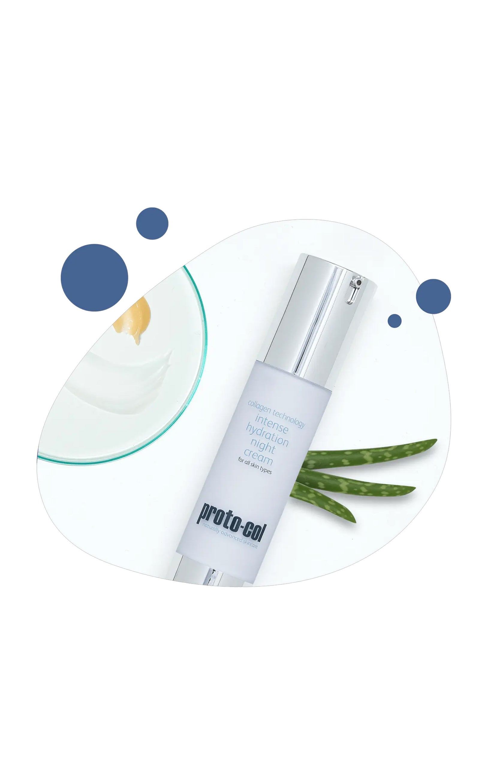 Crème de nuit hydratante - Collagène & acide hyaluronique -Visage - 50 ml