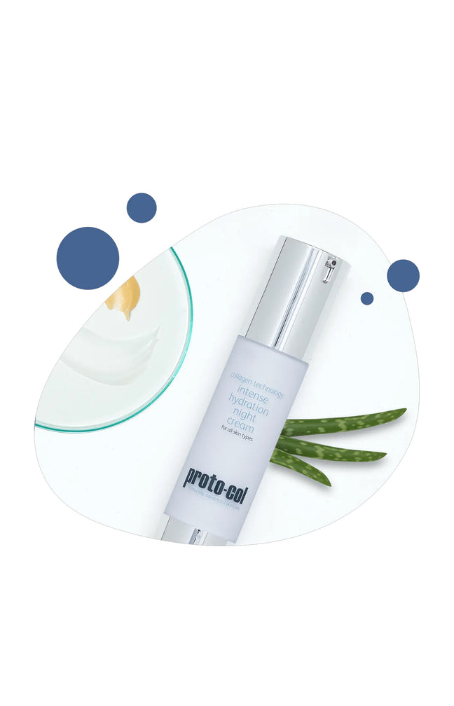 Crème de nuit hydratante - Collagène & acide hyaluronique -Visage - 50 ml