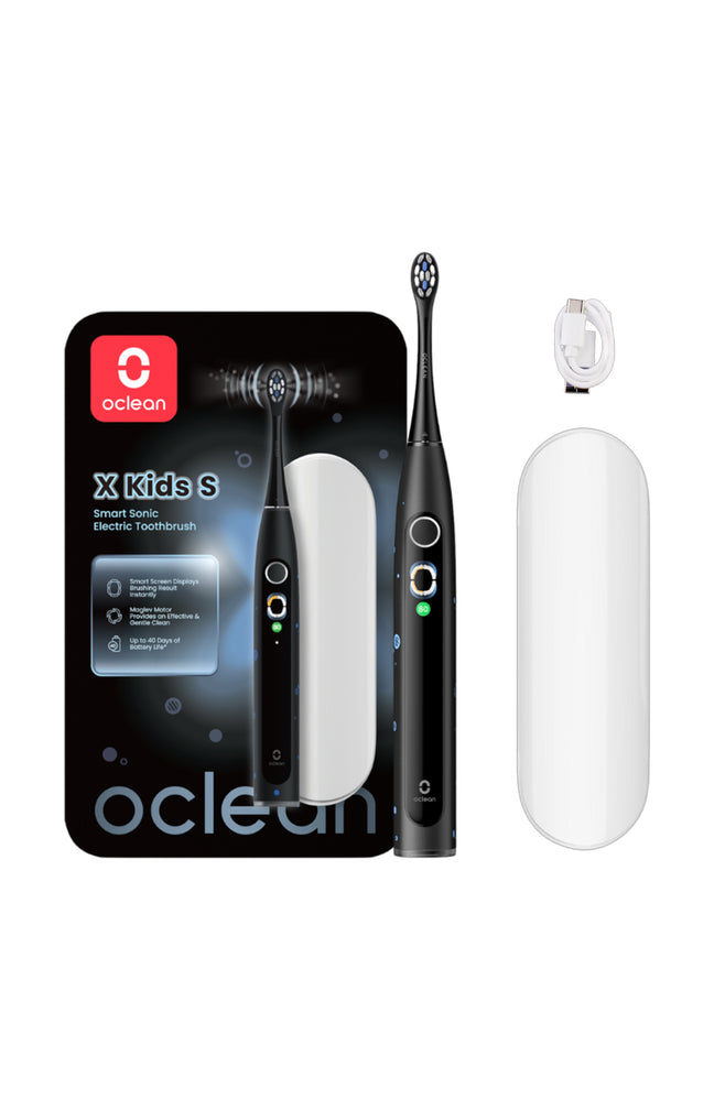 Set brosse à dents électrique & accessoires - X Kids - Enfant - Noir