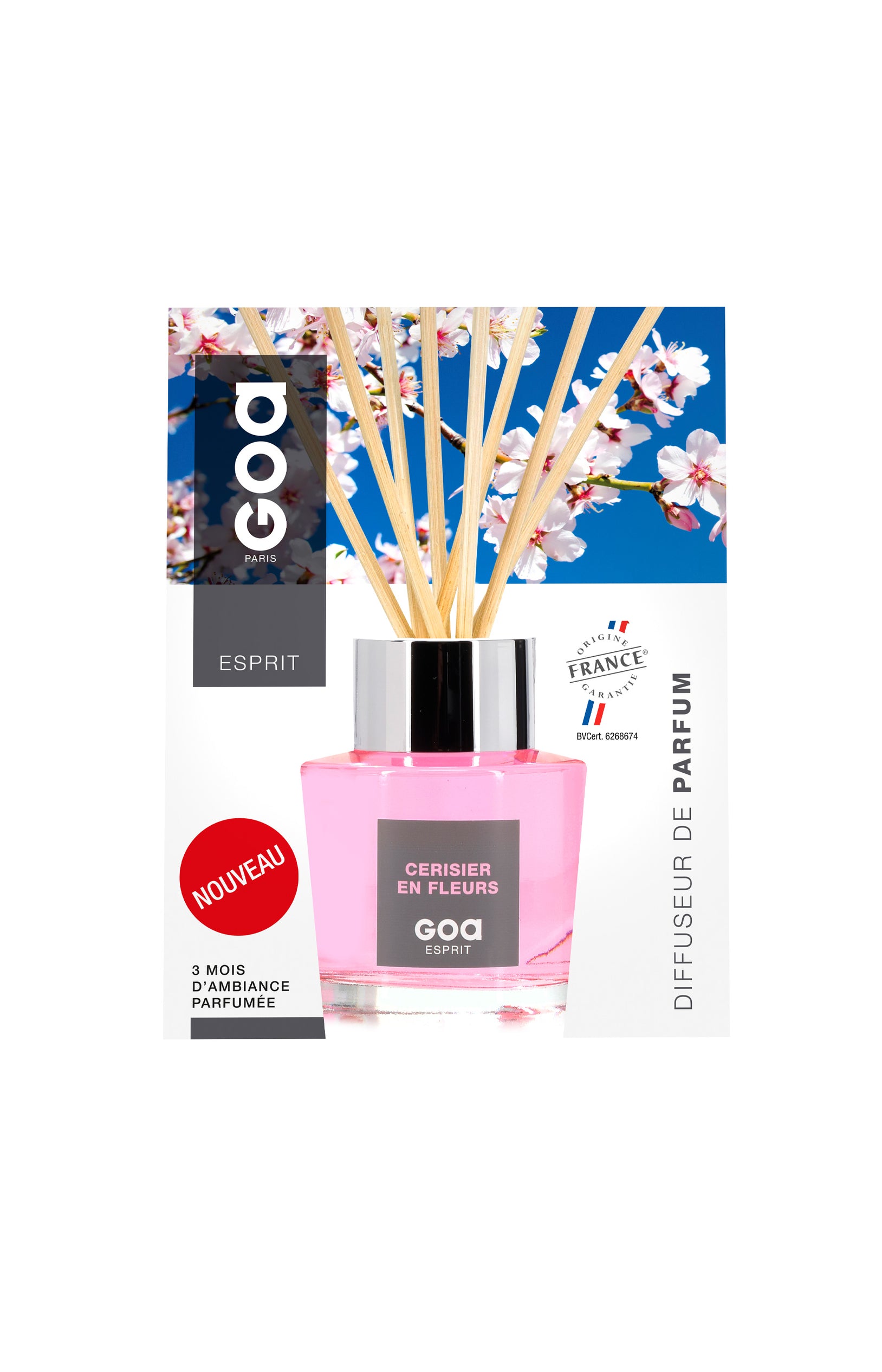 Bouquet parfumé Goatier Esprit - Cerisier en fleurs - 200 ml