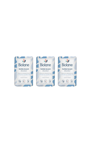 Savons solides naturels - Huile cameline bio - Visage & corps - 3 x 75 g