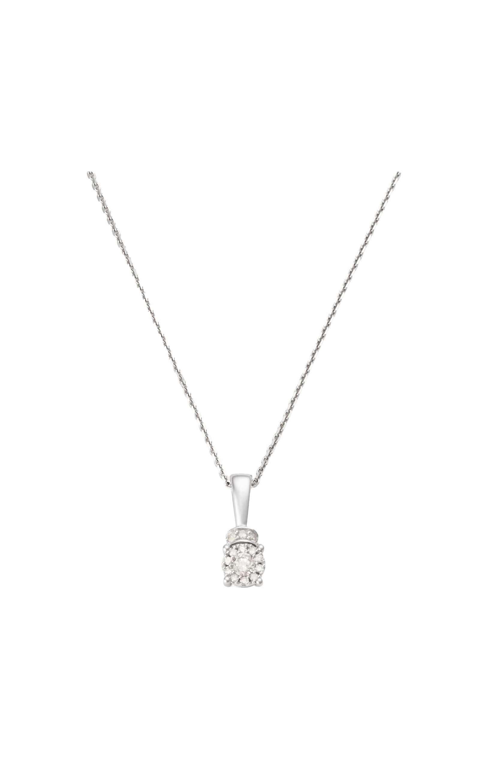 Pendentif Scintillante - Or blanc 375/1000 & diamant