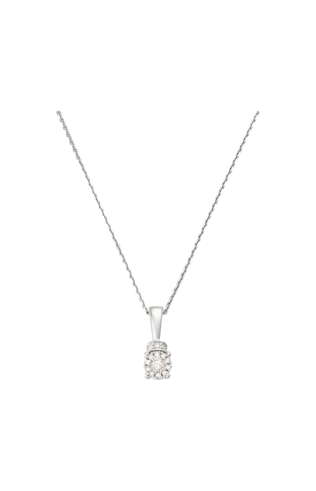 Pendentif Scintillante - Or blanc 375/1000 & diamant