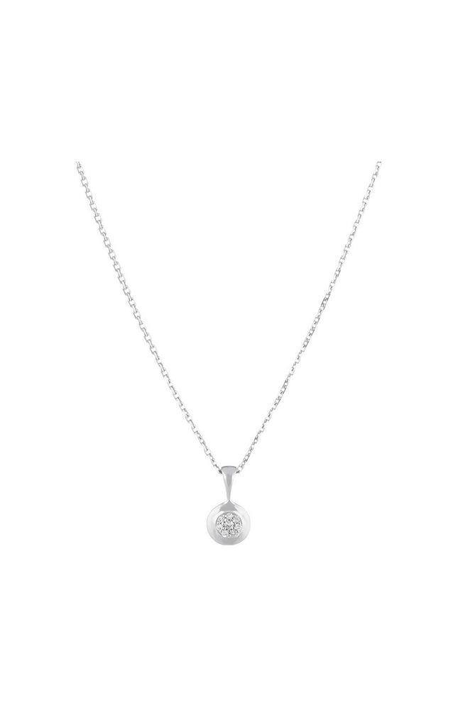 Pendentif Bombe - Or blanc 375/1000 & diamant