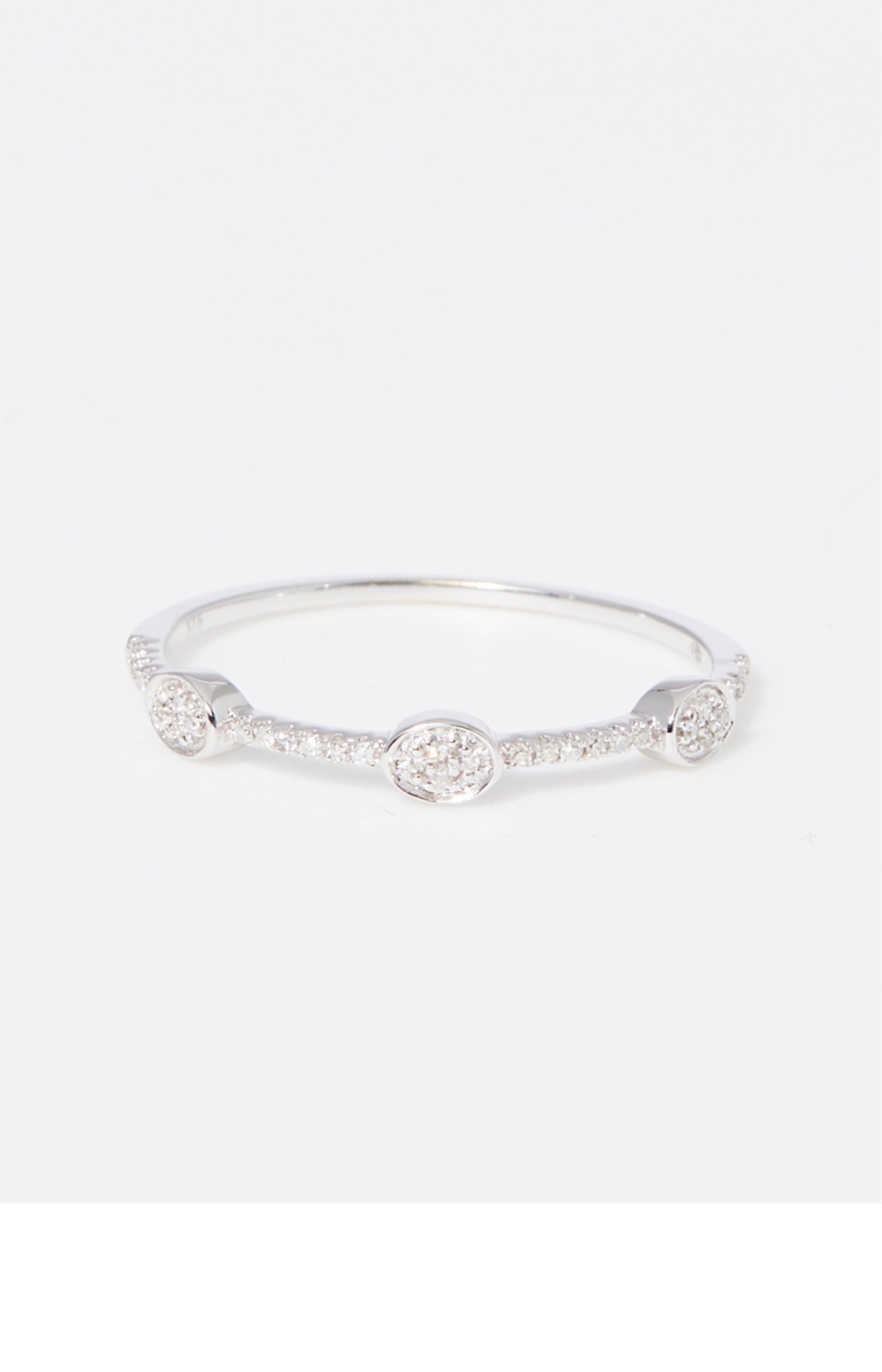 Bague fine Merveilleuse – Or blanc 375/1000 & diamant