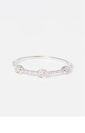 Bague fine Merveilleuse – Or blanc 375/1000 & diamant