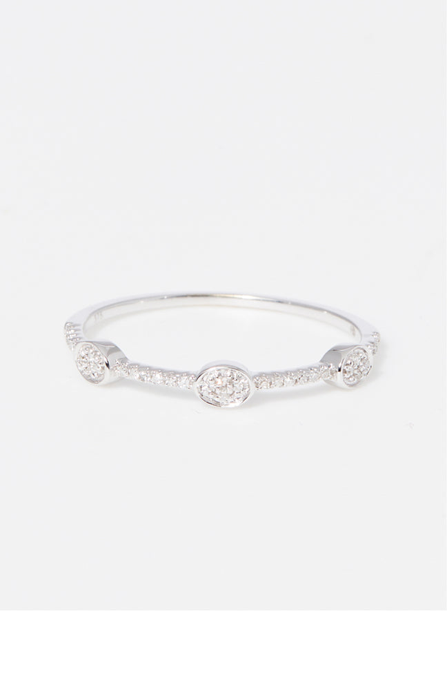 Bague fine Merveilleuse – Or blanc 375/1000 & diamant