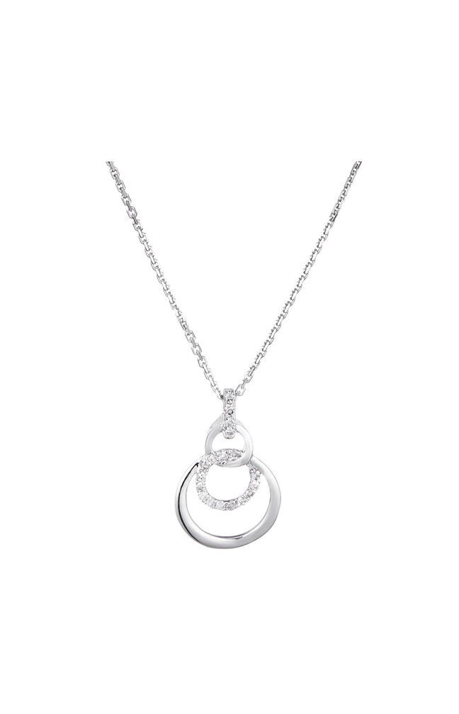 Pendentif Nola - Or blanc 375/1000 & diamant