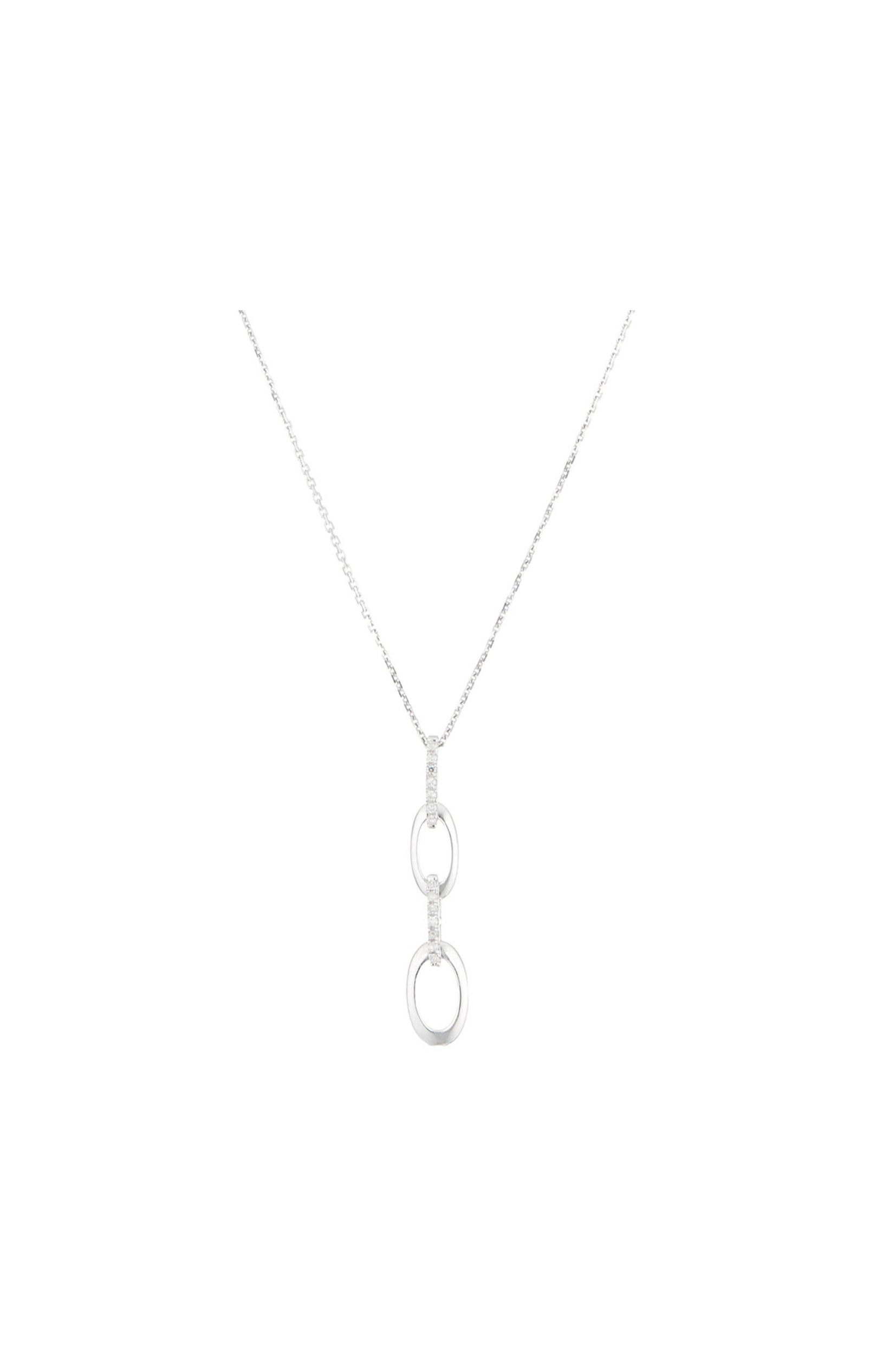 Pendentif Bari - Or blanc 375/1000 & diamant