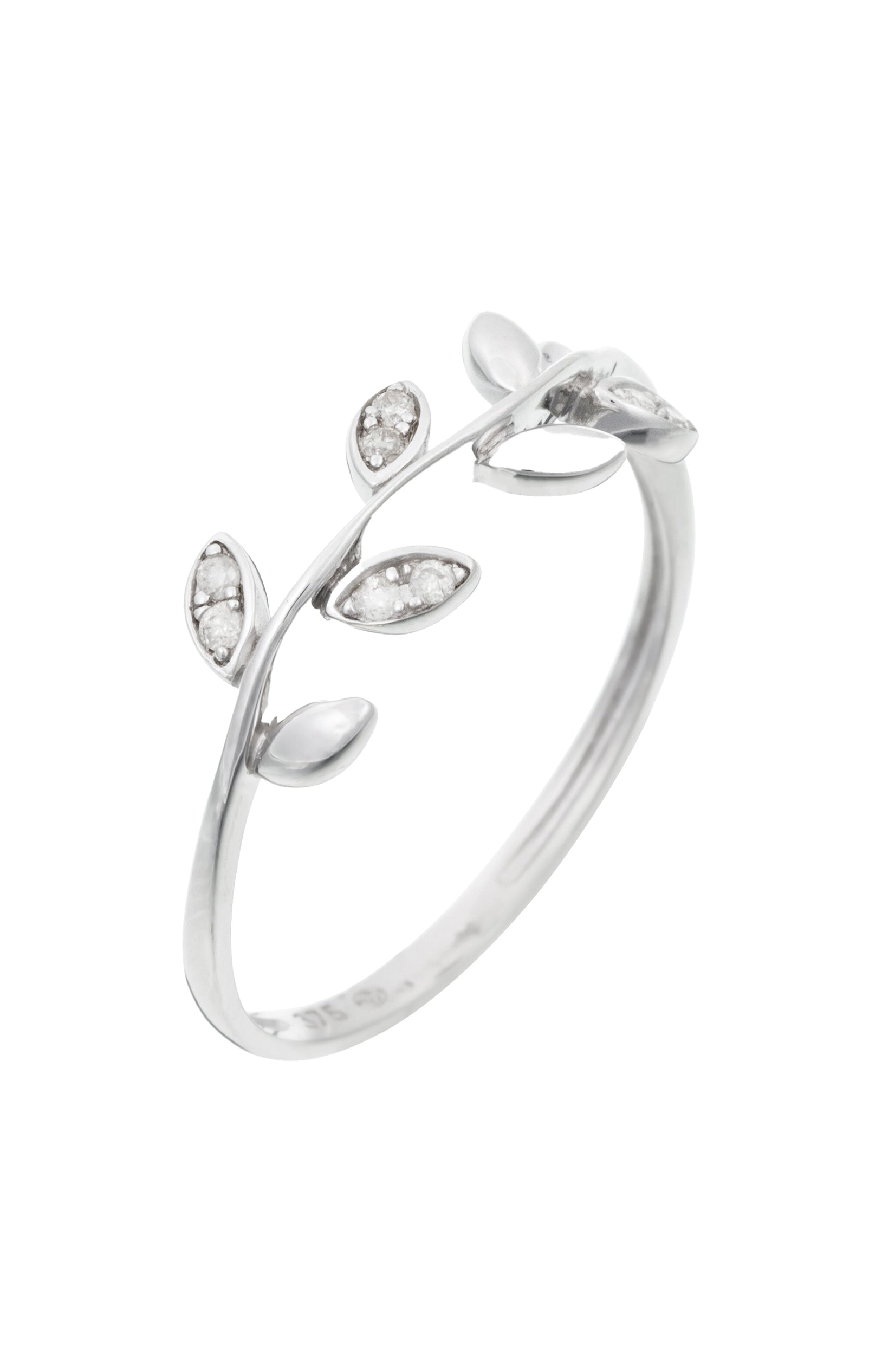 Bague Yilana - Or blanc 375/1000 & diamant