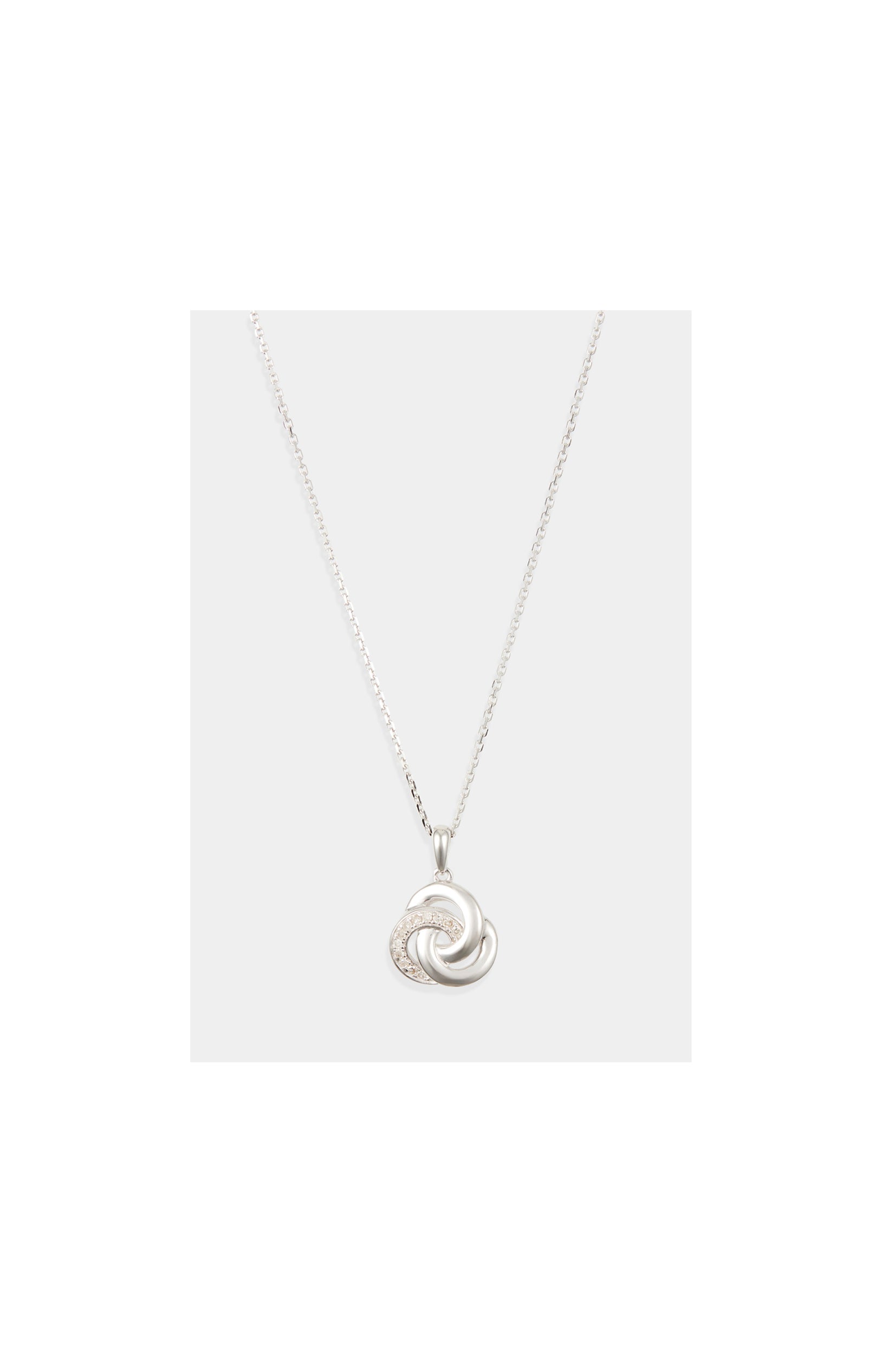 Pendentif Trior - Or blanc 375/1000 & diamant
