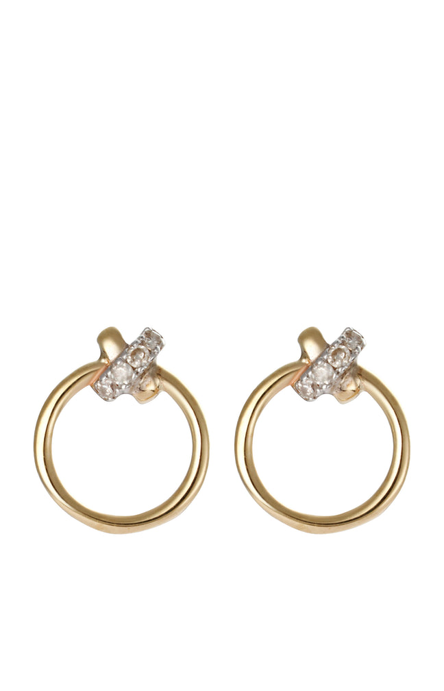 Boucles d'oreilles Clair de Lune - Or jaune 375/1000 & diamant