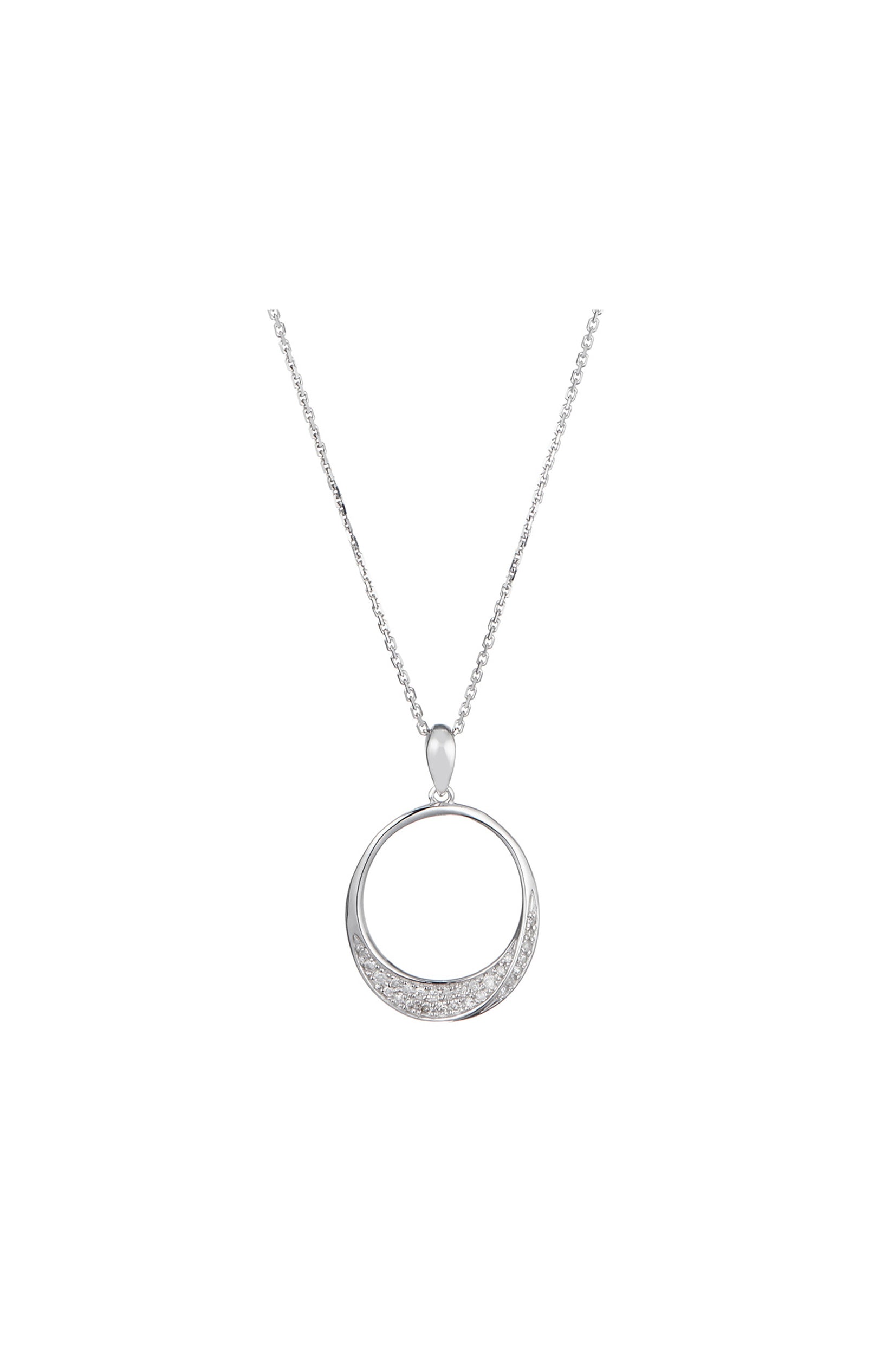 Pendentif Tu m’as dit Oui – Or blanc 375/1000 & diamant