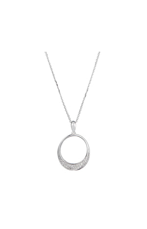 Pendentif Tu m’as dit Oui – Or blanc 375/1000 & diamant