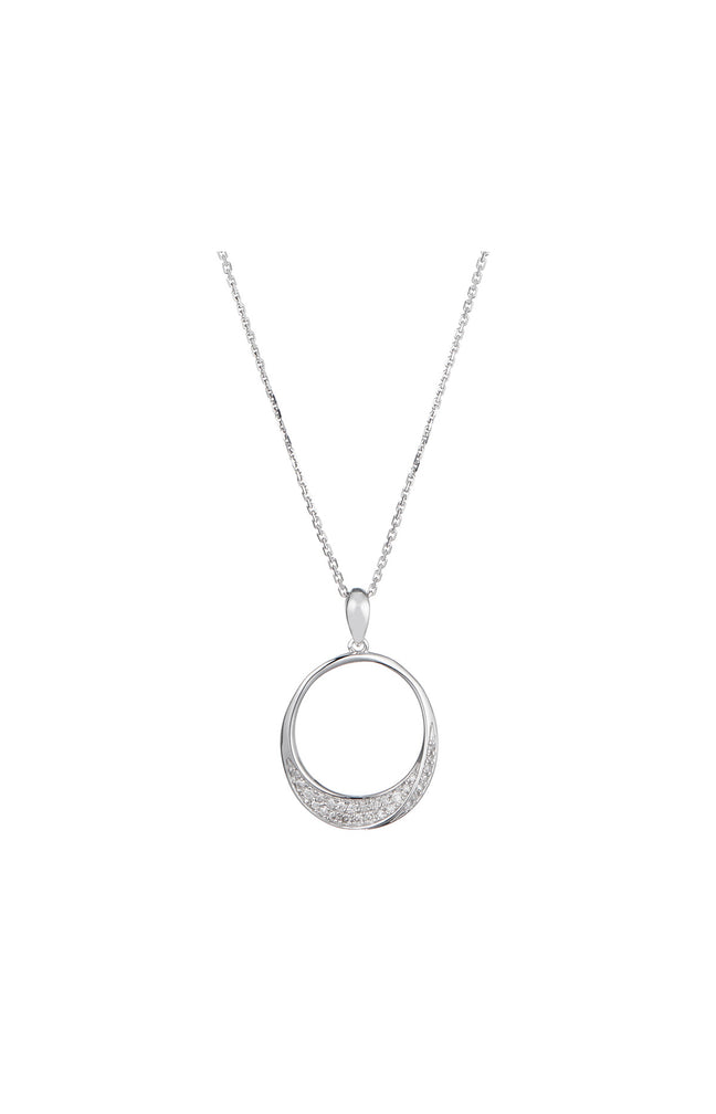 Pendentif Tu m’as dit Oui – Or blanc 375/1000 & diamant