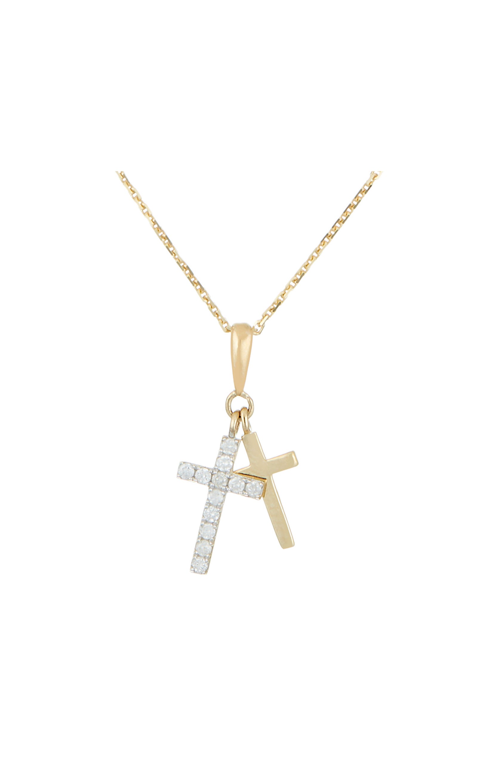 Pendentif Ma Foi - Or jaune 375/1000 & diamant