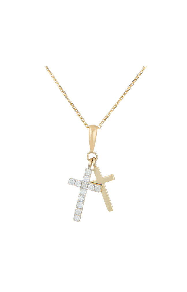 Pendentif Ma Foi - Or jaune 375/1000 & diamant