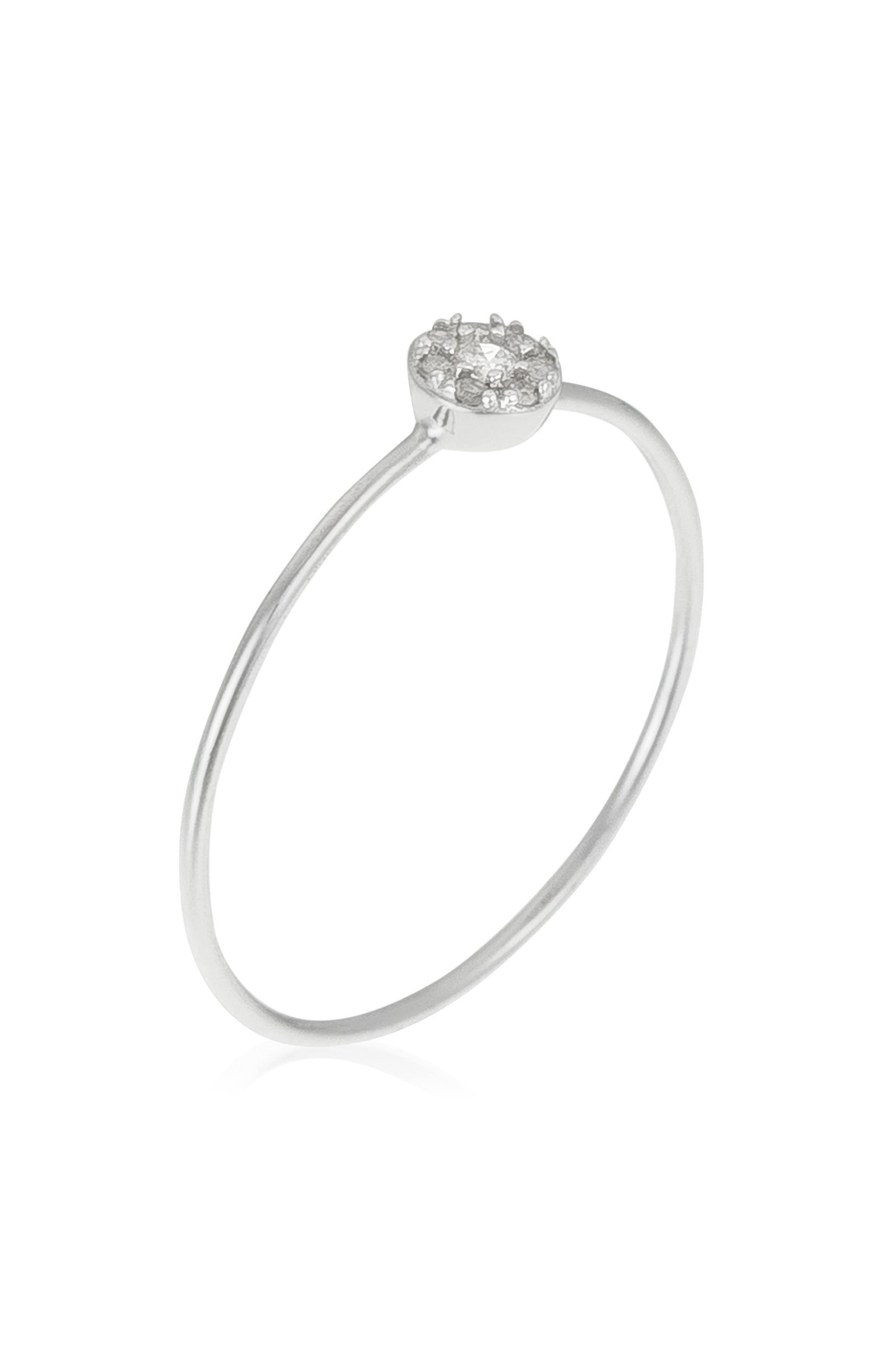 Bague Reine de Beauté - Or blanc 275/1000 & diamant