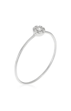 Bague Reine de Beauté - Or blanc 275/1000 & diamant