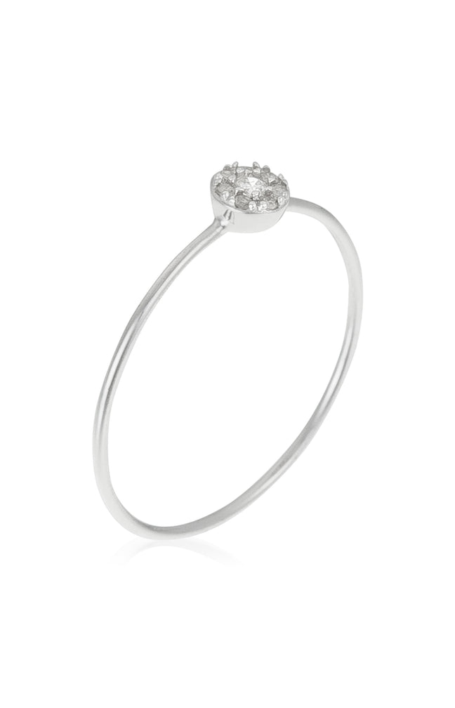 Bague Reine de Beauté - Or blanc 275/1000 & diamant
