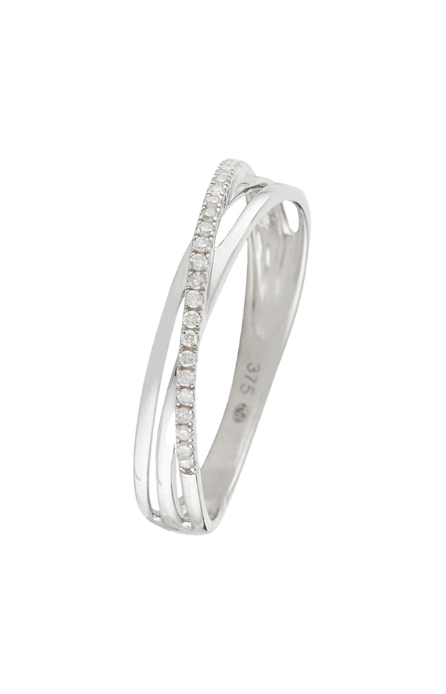 Bague Kudai - Or blanc 375/1000 & diamant