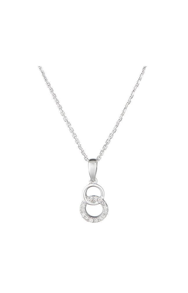 Pendentif Dakira - Or blanc 375/1000 & diamant