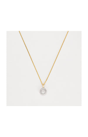 Pendentif - Ischia - Or blanc375/1000 & diamant