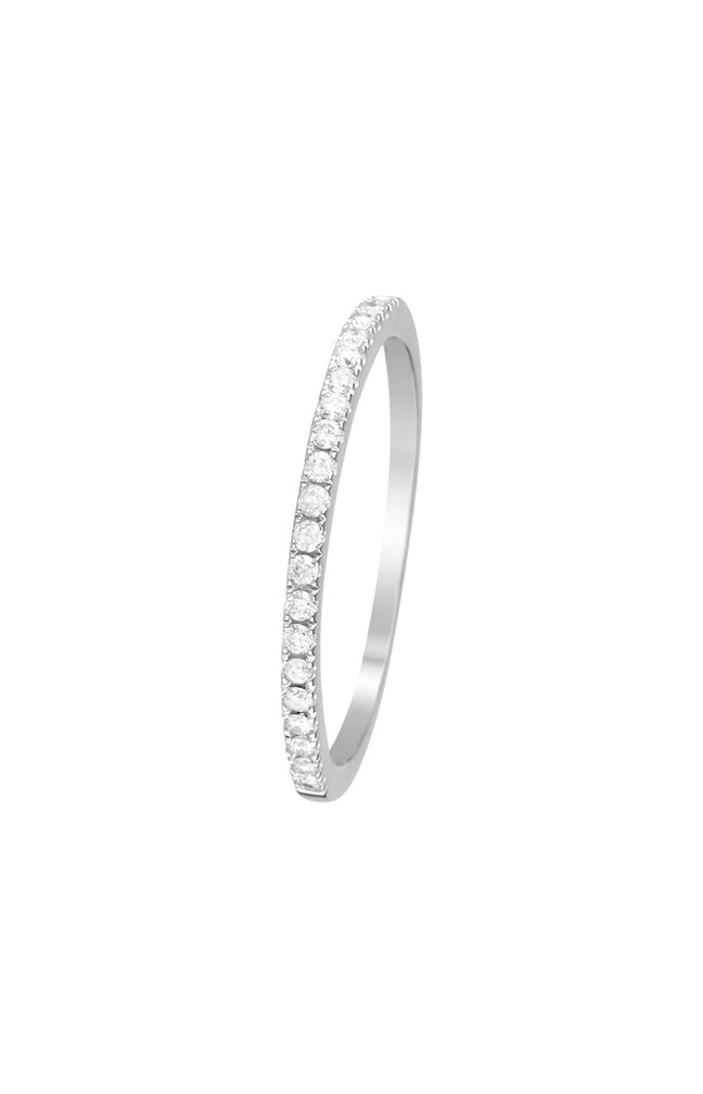 Bague alliance Délice – Or blanc 375/1000 & diamant