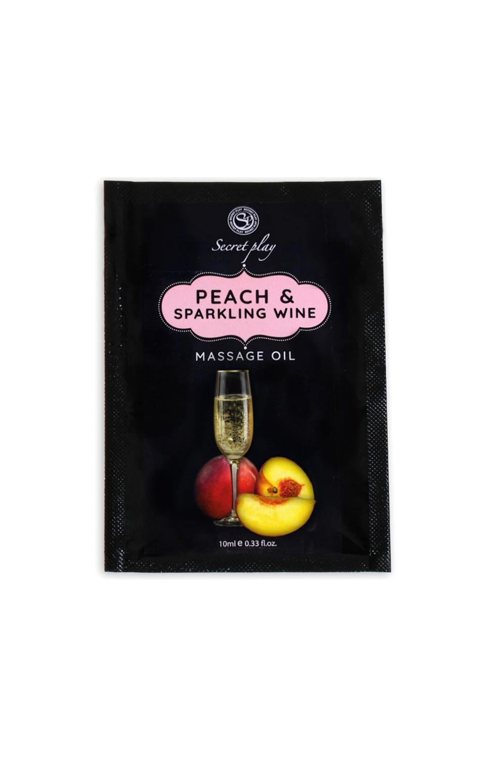 Dosette huile de massage - Pêche et vin pétillant - 4 ml