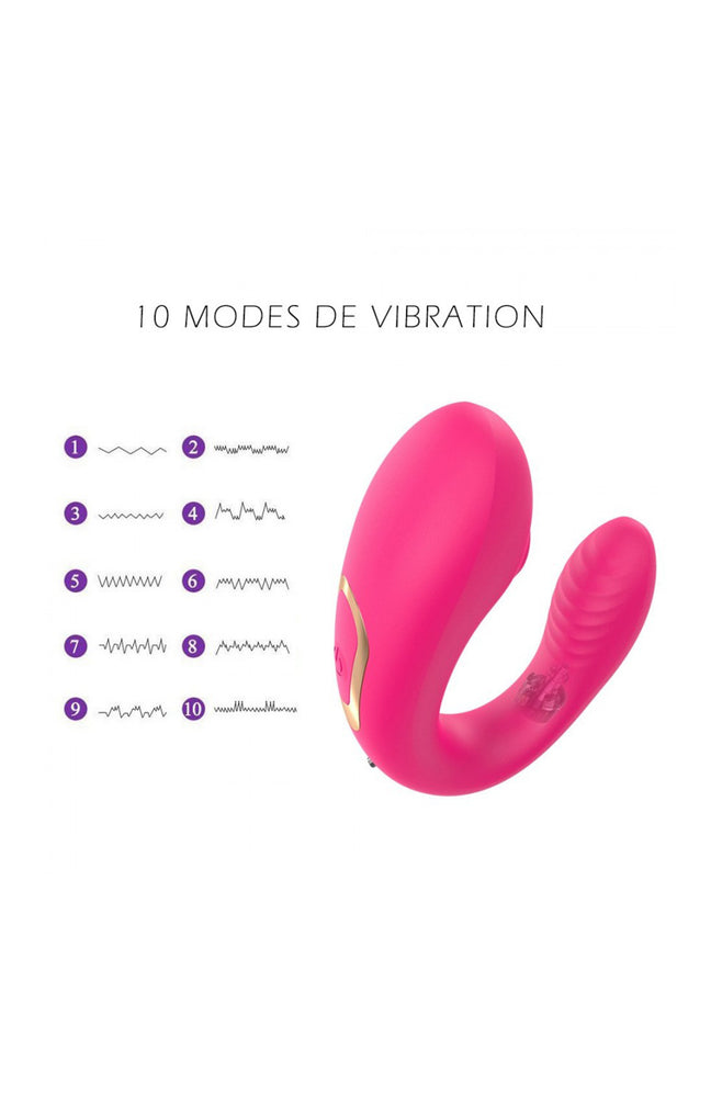 Vibromasseur de couple avec télécommande - 10 modes