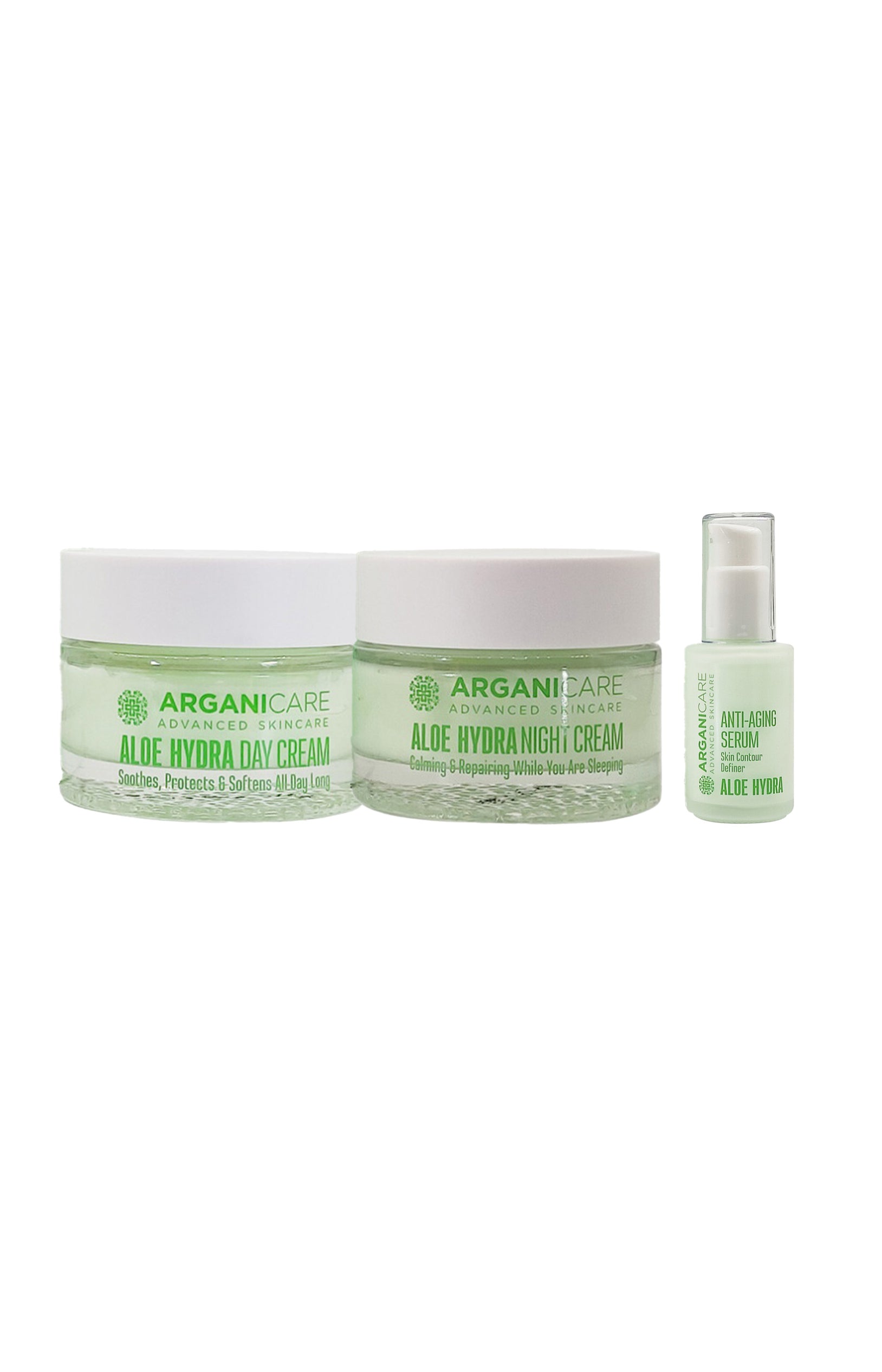 Trio hydratant - Crèmes & sérum - Aloe vera - Visage & yeux - Jour & nuit