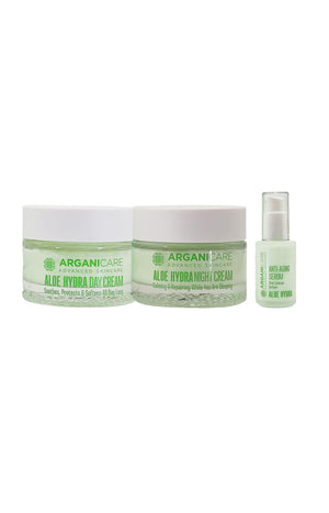 Trio hydratant - Crèmes & sérum - Aloe vera - Visage & yeux - Jour & nuit