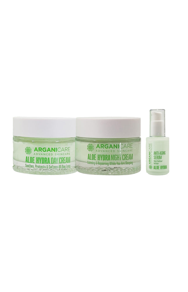 Trio hydratant - Crèmes & sérum - Aloe vera - Visage & yeux - Jour & nuit