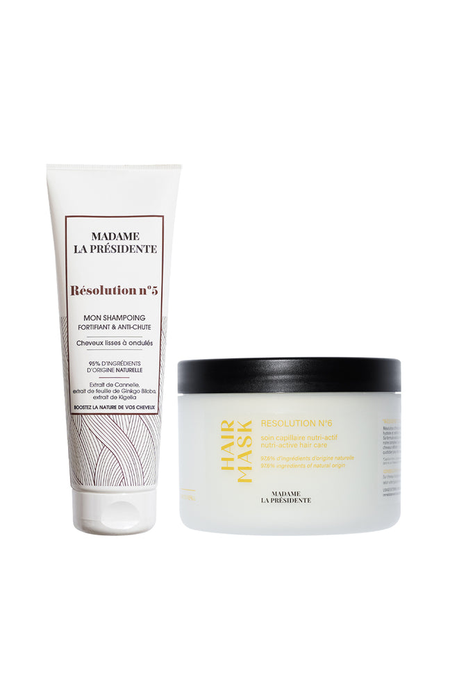 Shampoing anti-chute & masque - Cheveux lisses à ondulés