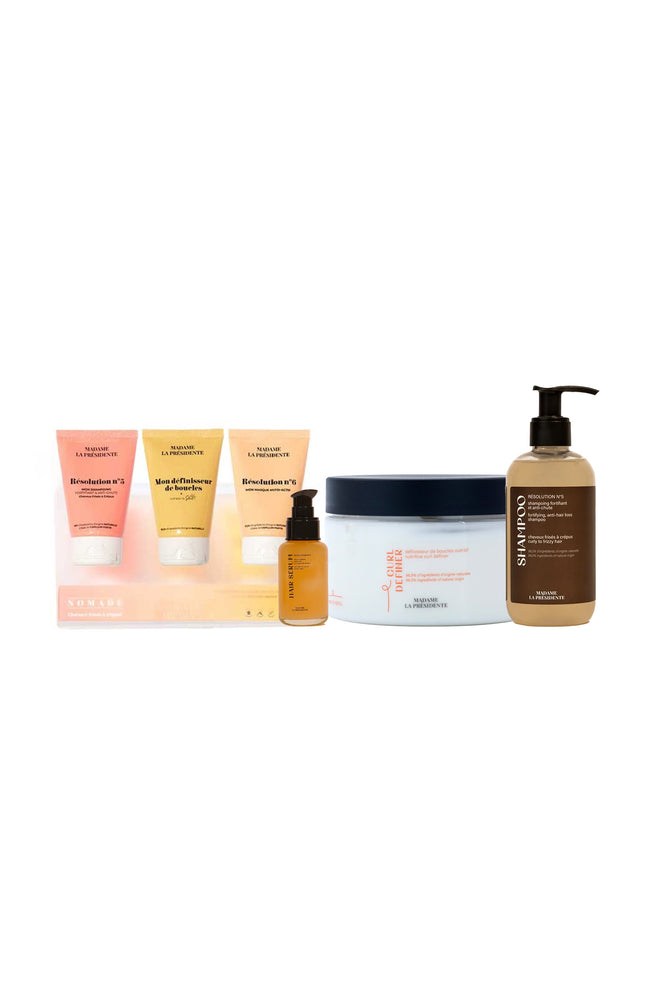 Routine renforcement & nutrition - Cheveux frisés - 3 produits + 1 trousse soin offerte