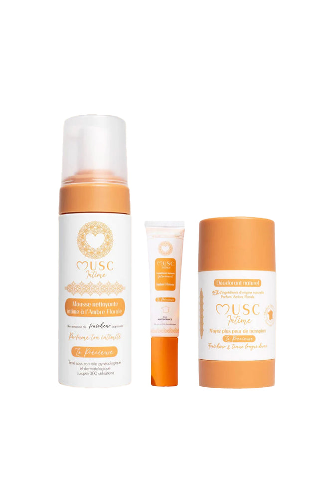 Routine intime - La Précieuse - Ambre florale - 3 produits