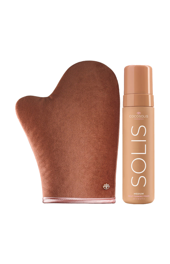 Mousse autobronzante & gant applicateur  - Solis Medium - Visage & corps - 200 ml
