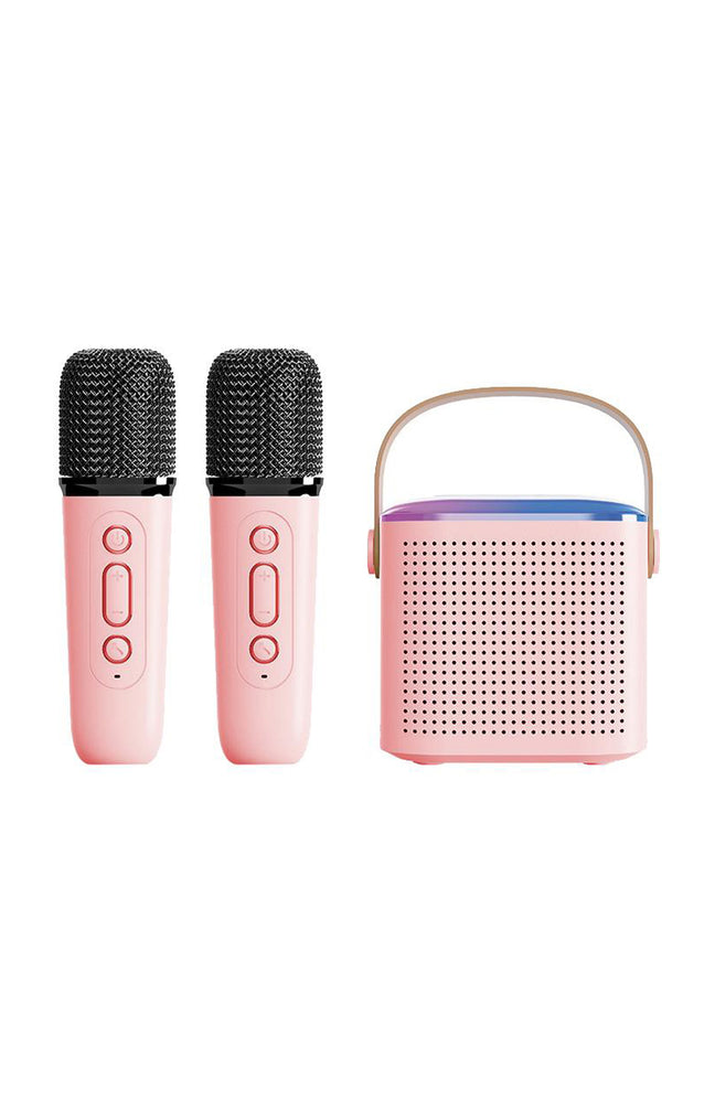 Mini enceinte karaoké - Bluetooth 5.3 - Rose