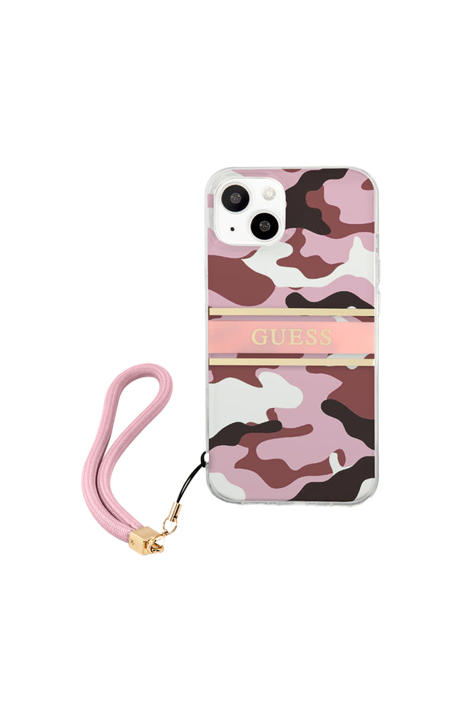 Coque de protection & cordon Guess - Iphone 13 - Rose