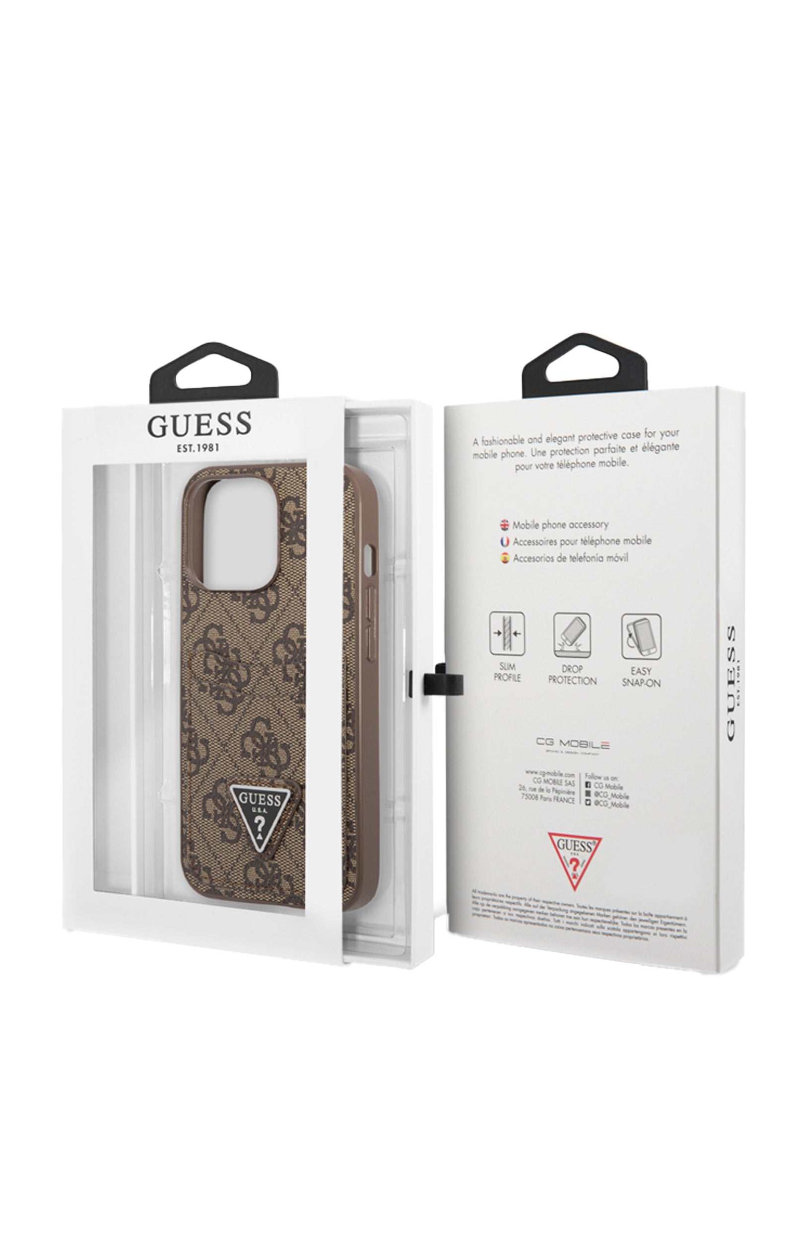 Coque de protection Guess - IPhone 14 Pro Max - Marron