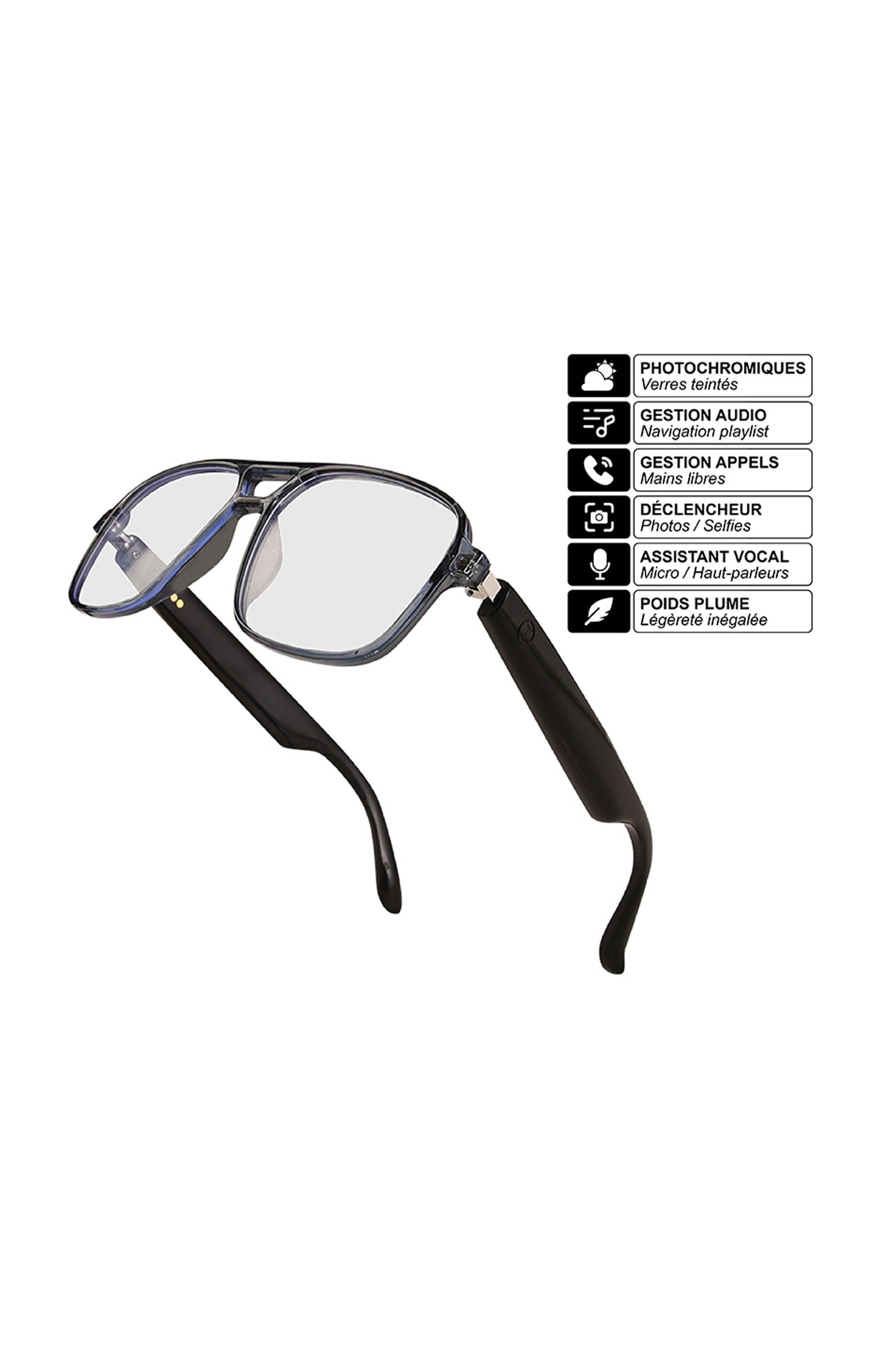 Lunettes connectées - Sharp - Noir