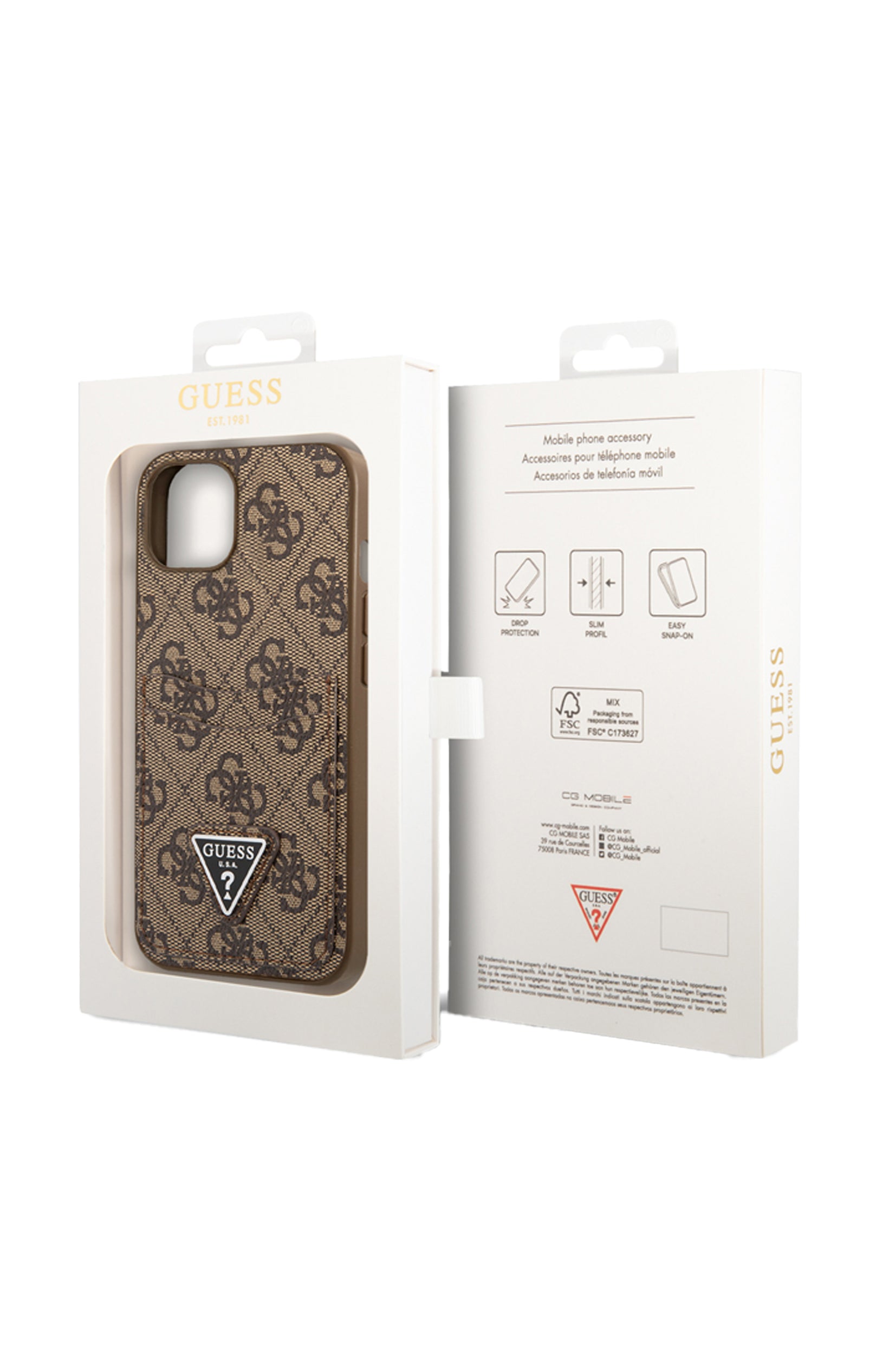 Coque de protection Guess - IPhone 14 - Marron