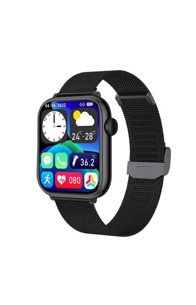 Montre connectée - Bluetooth 5.2 - Noire